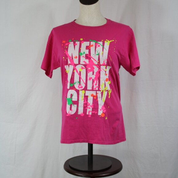 Vintage NYC T-Shirt New York City 80s Neon Unisex Size Small Cotton Retro 90s - Picture 1 of 6
